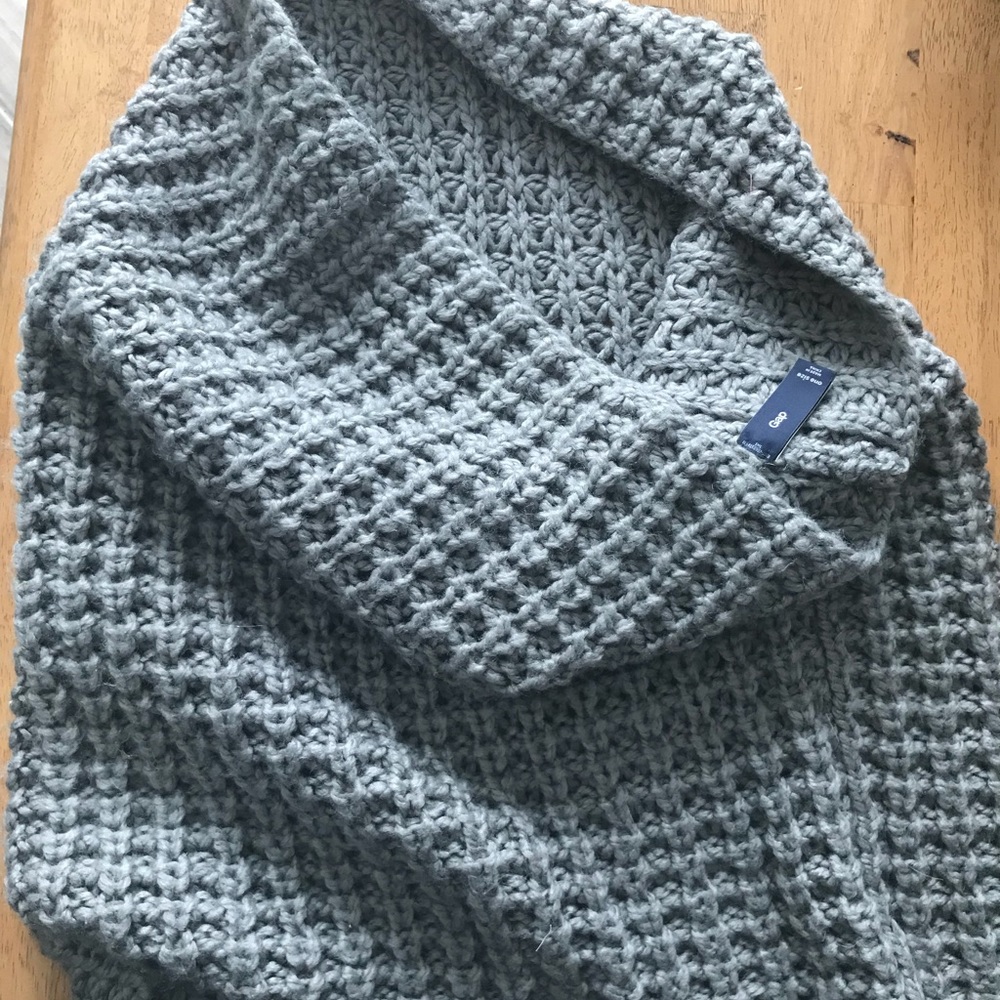 Grey knit cowel